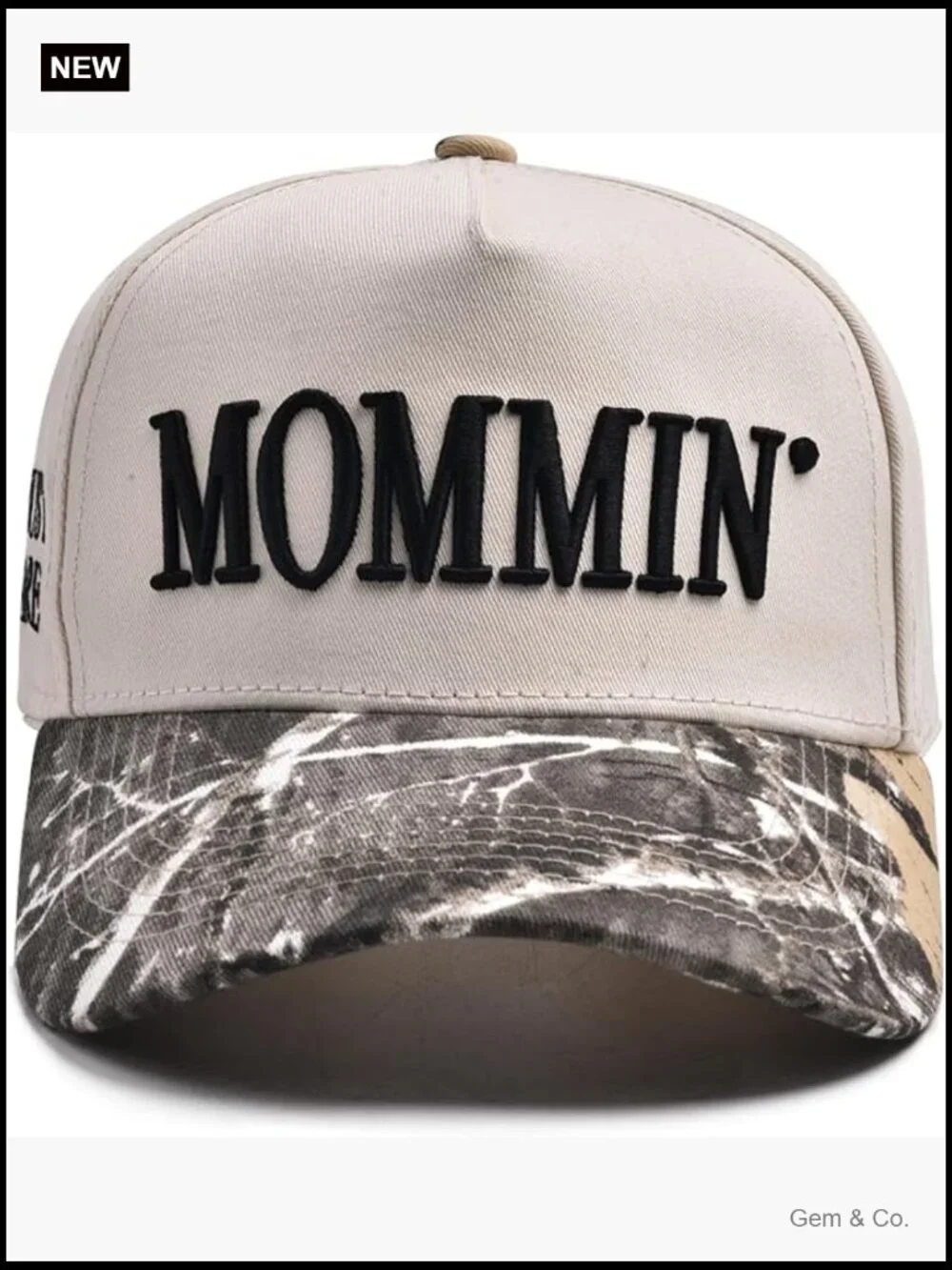Embroidered Mommin Trucker Hat Adjustable Cotton Baseball Cap for Women Casual
